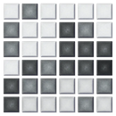 MOSAICO GRIS 4 CON BASE EN PAPEL 2X2